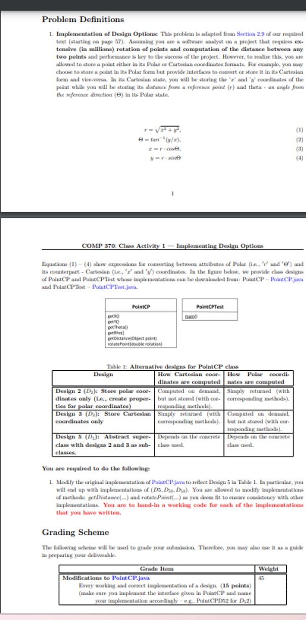  So I am attaching PointCP.java but could you tell me everything
