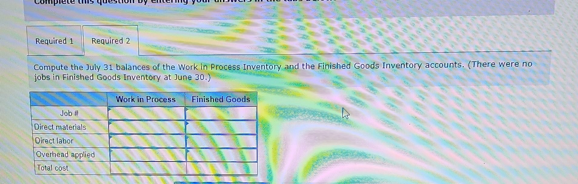 credits. Record the entry to assign direct labor to job. Note: Enter