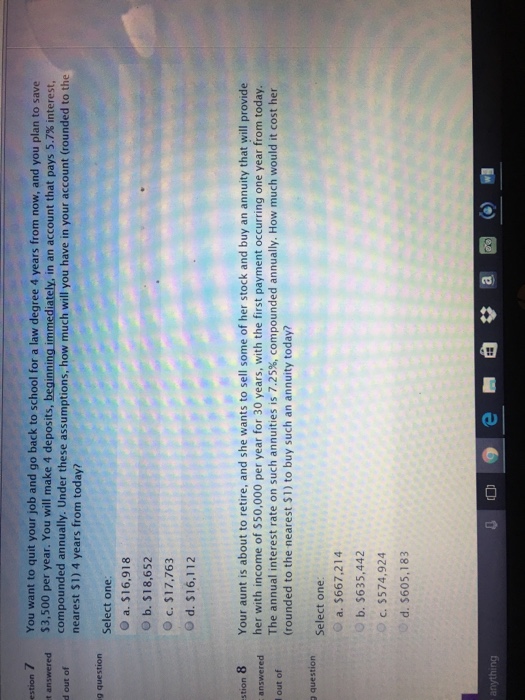  You want to quit your job and go back to school