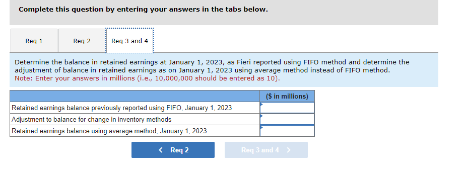 decided to change to the average method for both financial reporting and