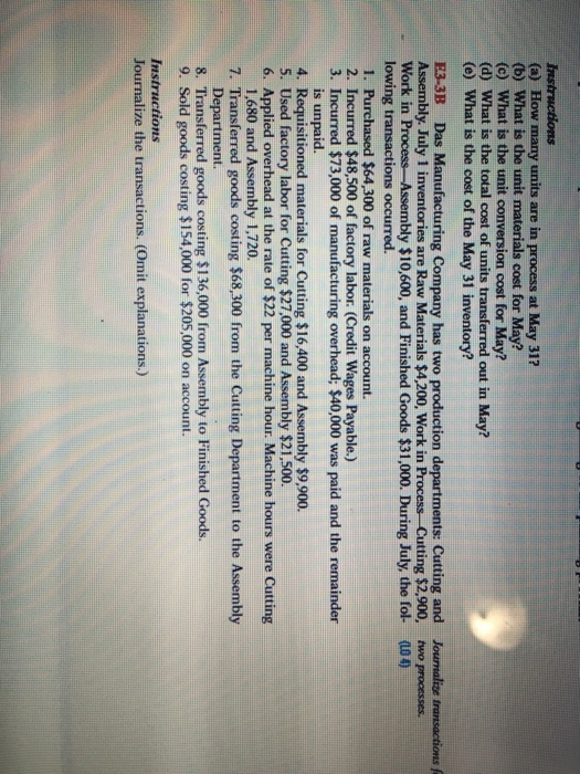  (a) How many units are in process at May 31? (b)