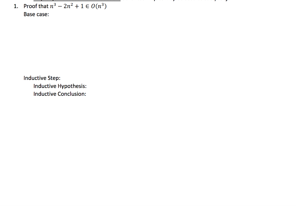  Must use weak induction Proof that n3 - 2n2 +1 E
