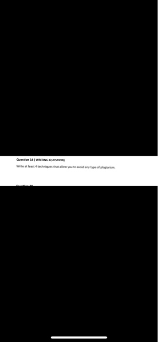  Question WRITING QUESTION write test techniques that allow you to a