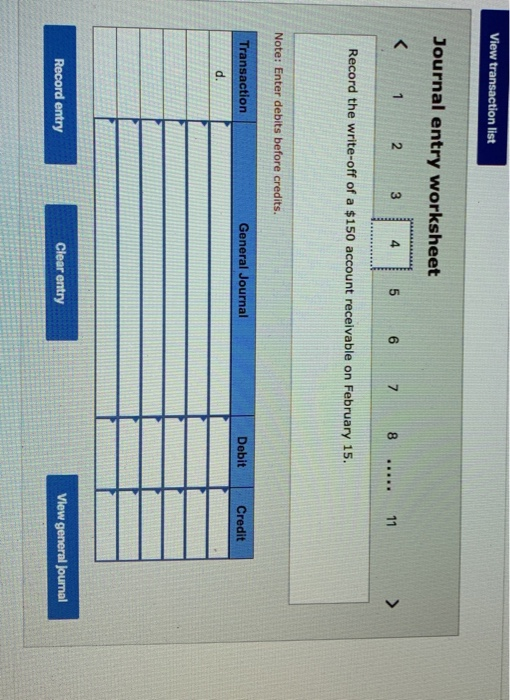 bad debts. At the end of the first quarter, the company switched