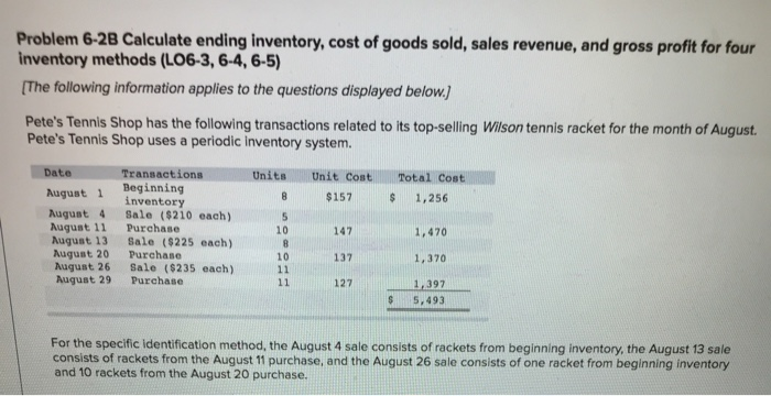  my progess so far before I got stuck! Problem 6-2B Calculate