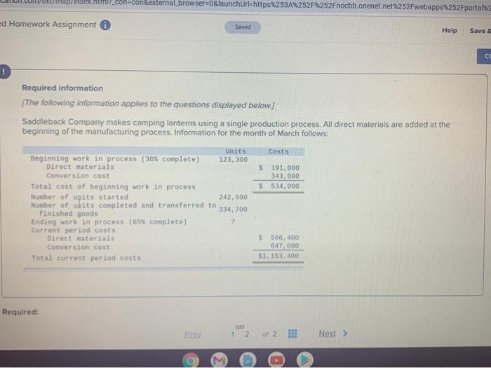  hap/ mex con con&external_browser=0&launchurl=https%253A%252F%252Fnocbb.onenet.net%252Fwebapps%252Fportal ed Homework Assignment Saved Help Save CI