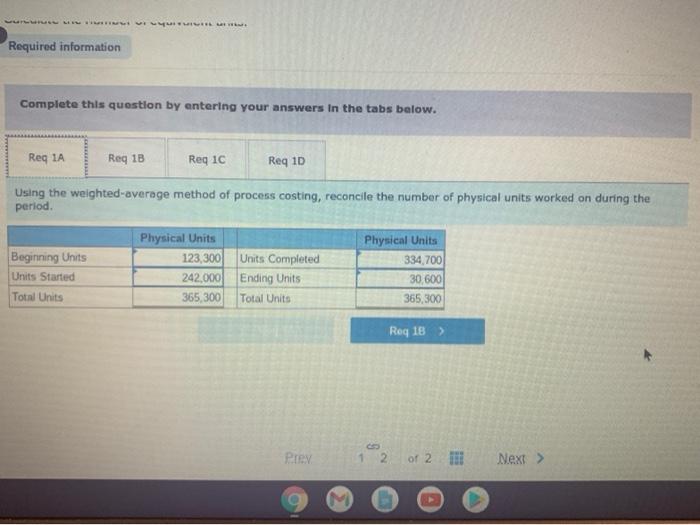 ! Required information [The following information applies to the questions displayed below.)