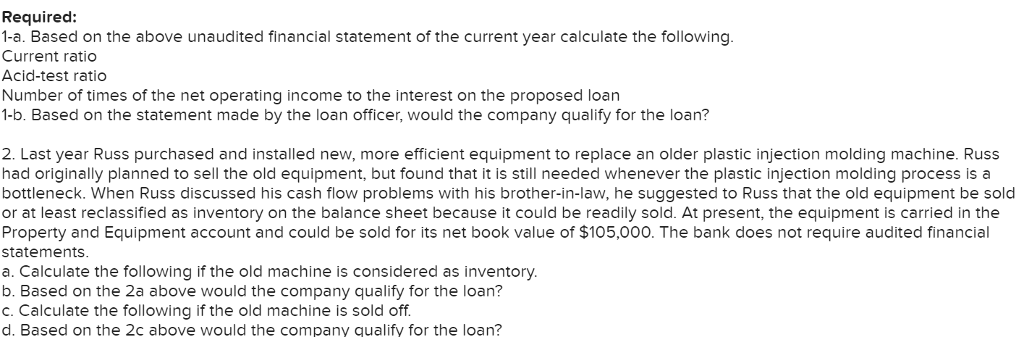 and with cash generated by his business. However, Russ now faces a