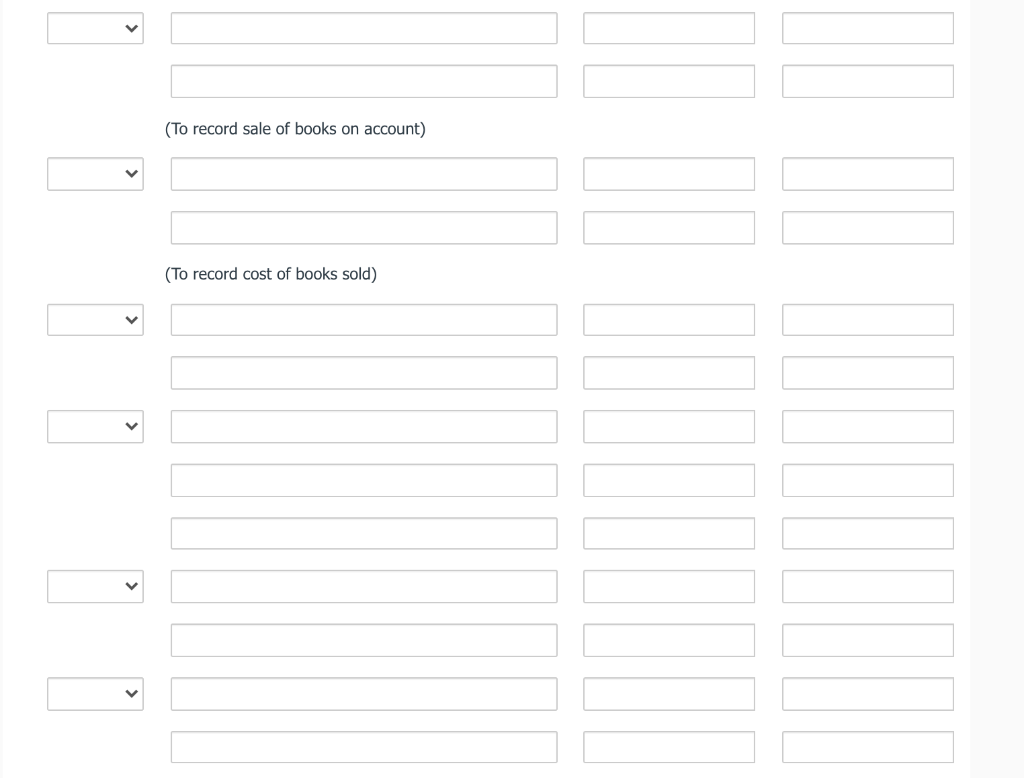 Warehouse distributes hardback books to retail stores and extends credit terms of