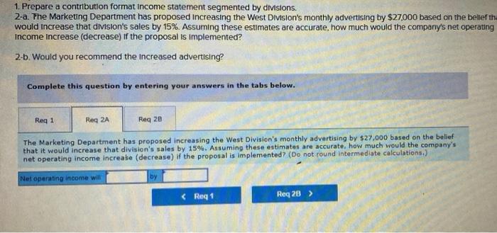 as shown by its most recent monthly contribution format Income statement: Sales