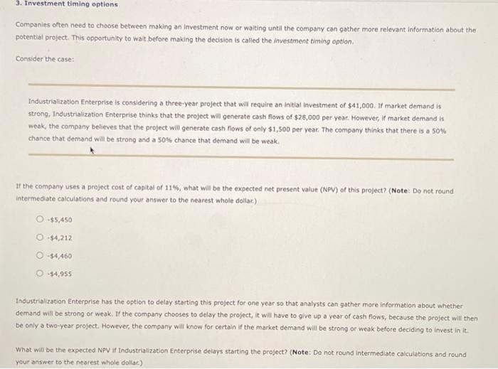 if possible, please include how to input this scenario into a financial