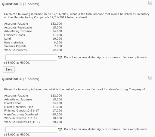 cost of the following costs is direct materials, direct labor, manufacturing overhead