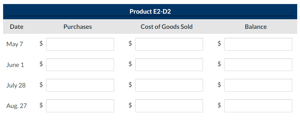 moving average cost? Sheridan Department Store uses a perpetual inventory system. Data