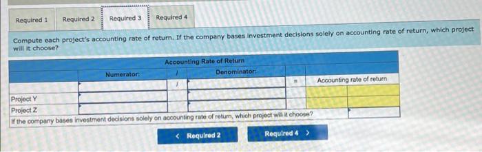 one of two alternative projects. Project Y requires a $360,000 initial investment