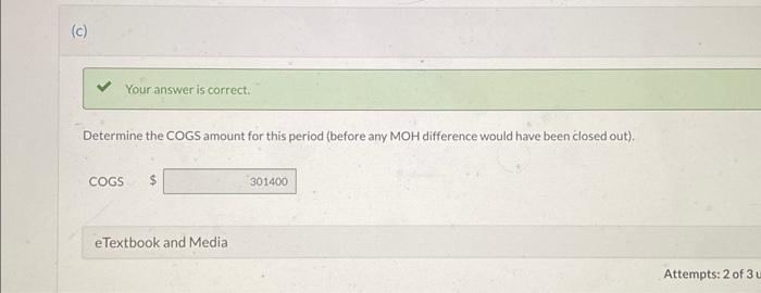 to close out the MOH difference, given that the company wants to