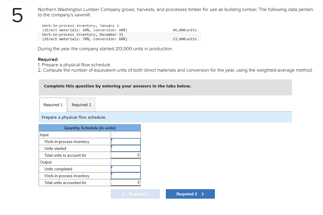 Required 2: (please answer the question by illustrating the exact table, and