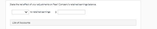 PEARL COMPANY BALANCE SHEET (PARTIAL) DECEMBER 31, 2020 Cash $43.900 Accounts receivable