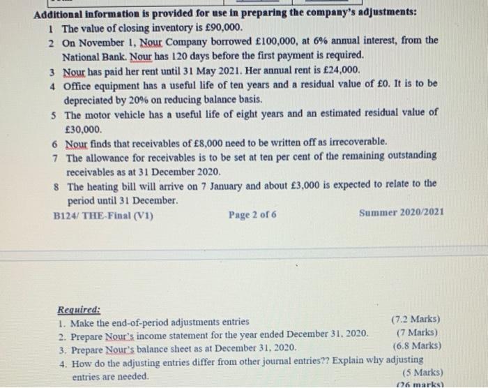 Answer the following question Question 1 (40 marks) A-Nour Youssef operates as