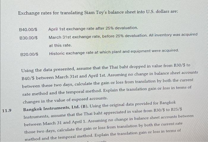 (A). Bangkok Instruments, Ltd., the Thai subsidiary of a U.S. corporation, is