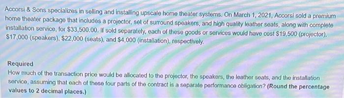  a Accorsi & Sons specializes in selling and installing upscale home