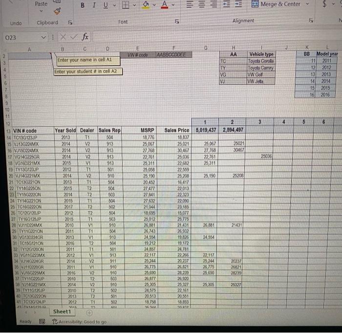 top of the worksheet as a guide to create appropriate nested functions