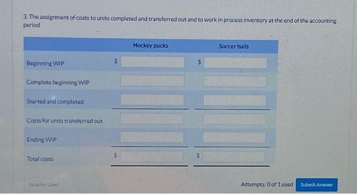 \end{tabular} Calculate the following for both the hockey pucks and the soccer