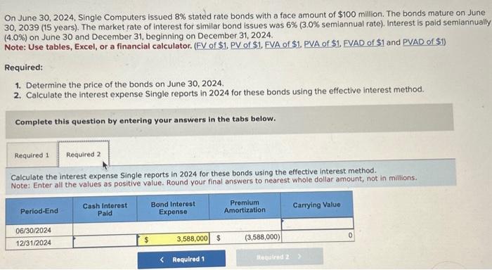 with a face amount of $100 million. The bonds mature on June