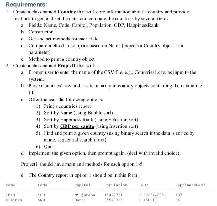  This program should be written in Java and here is the