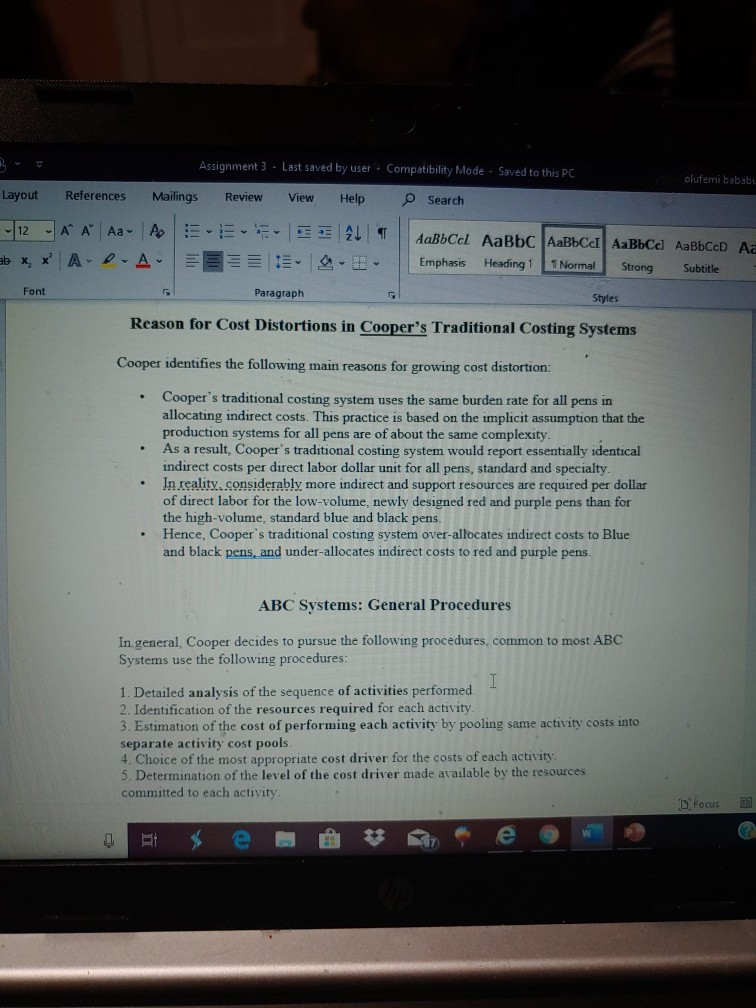 low-cost producer of blue pens and black pens. Recently, Cooper Pen introduced