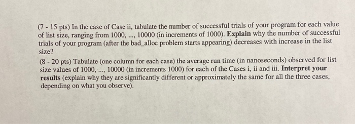 the List Sire vs. Incrementing the List Size by One: Memory and