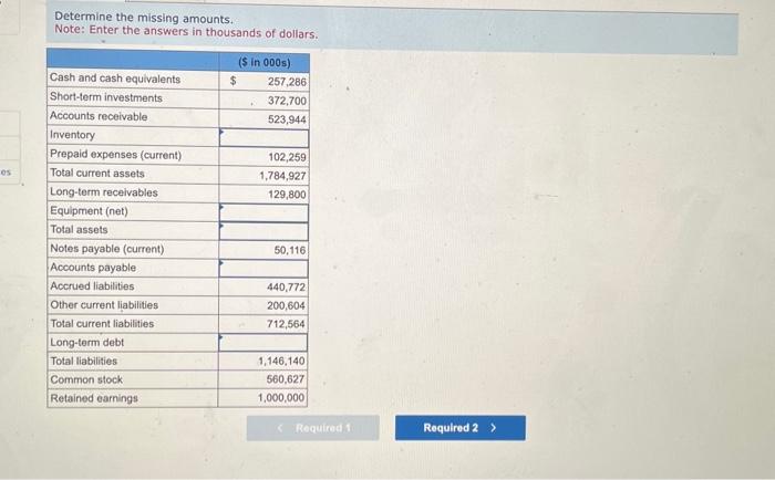 dollars. \begin{tabular}{|l|l|} \hline \multicolumn{1}{|c|}{ TRIDENT CORPORATION } \\ \hline \multicolumn{1}{|c|}{ Balance Sheet
