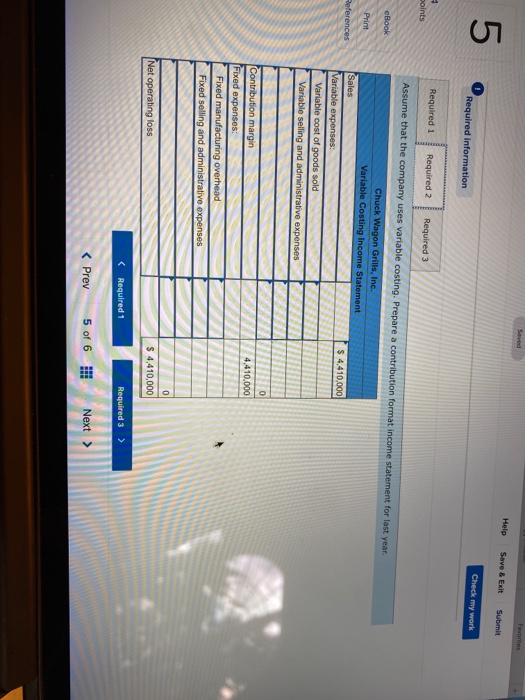 work 5 Required information The following information applies to the questions displayed