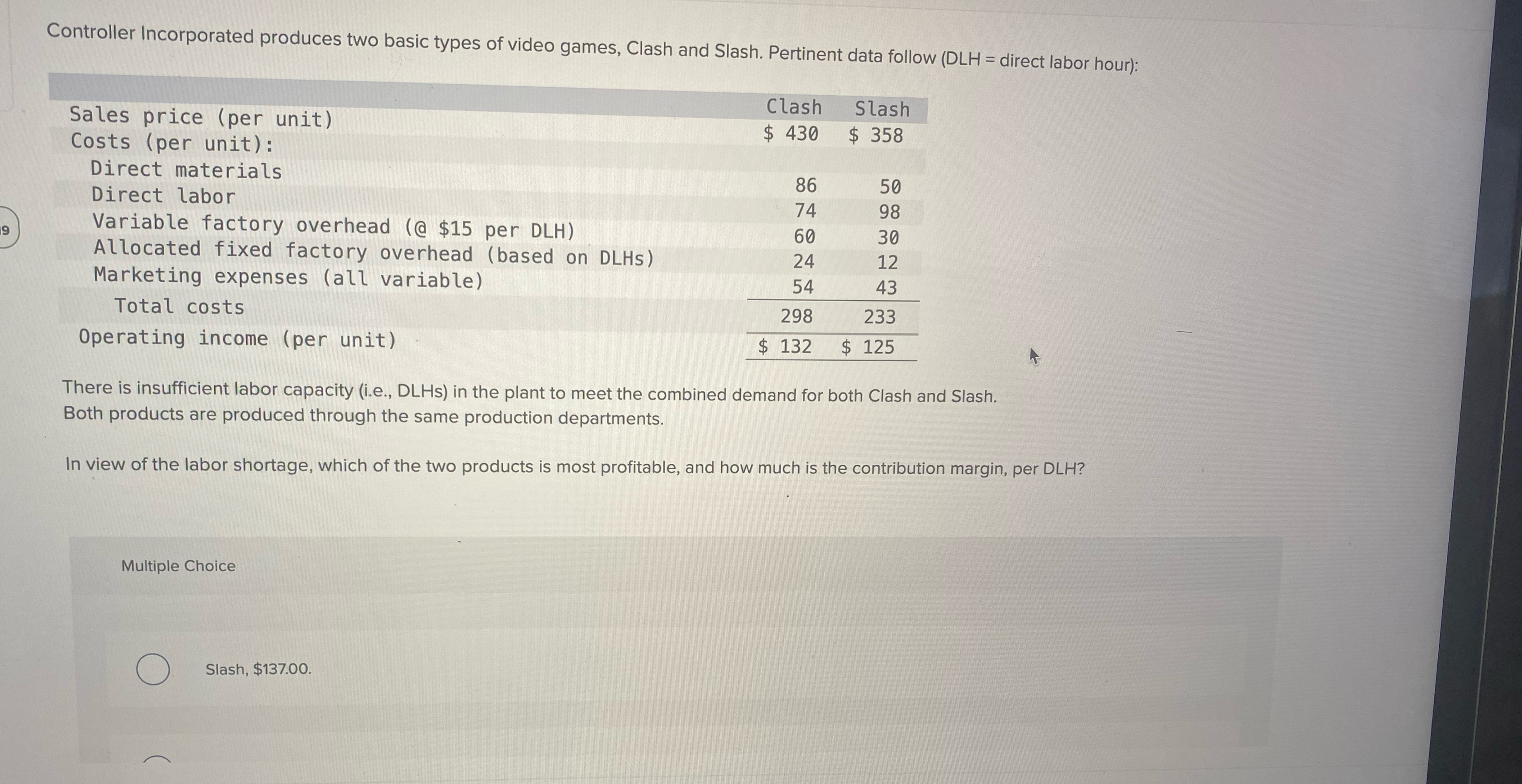  Controller Incorporated produces two basic types of video games, Clash and