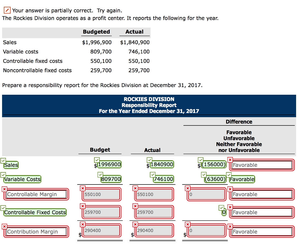  Your answer is partially correct. Try again. The Rockies Division operates