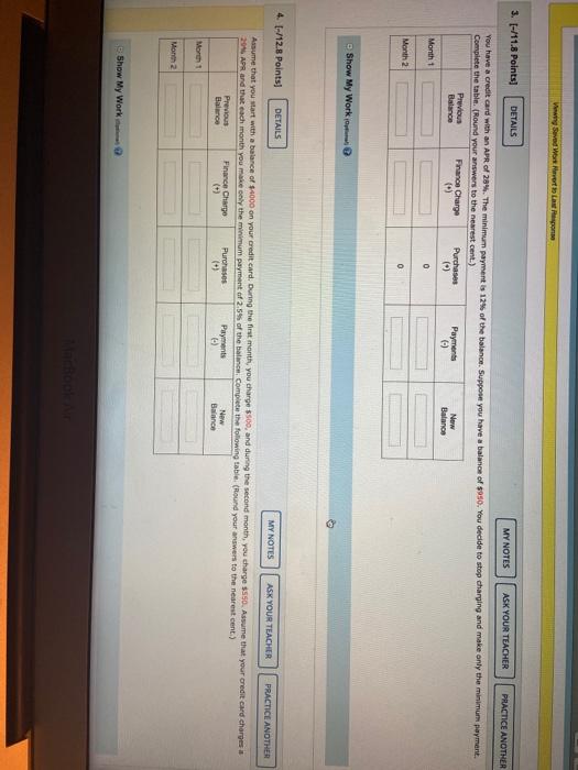 have a credit card with an APR of 2016. The minimum mentis