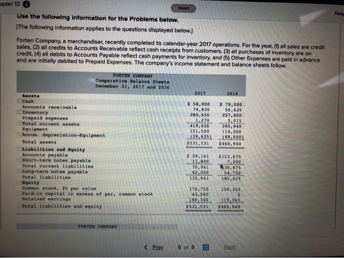  Help apter 12 0 Saved Use the following information for the