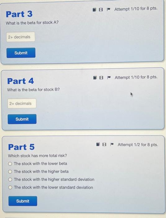 given different states of the economy: The expected return on the market