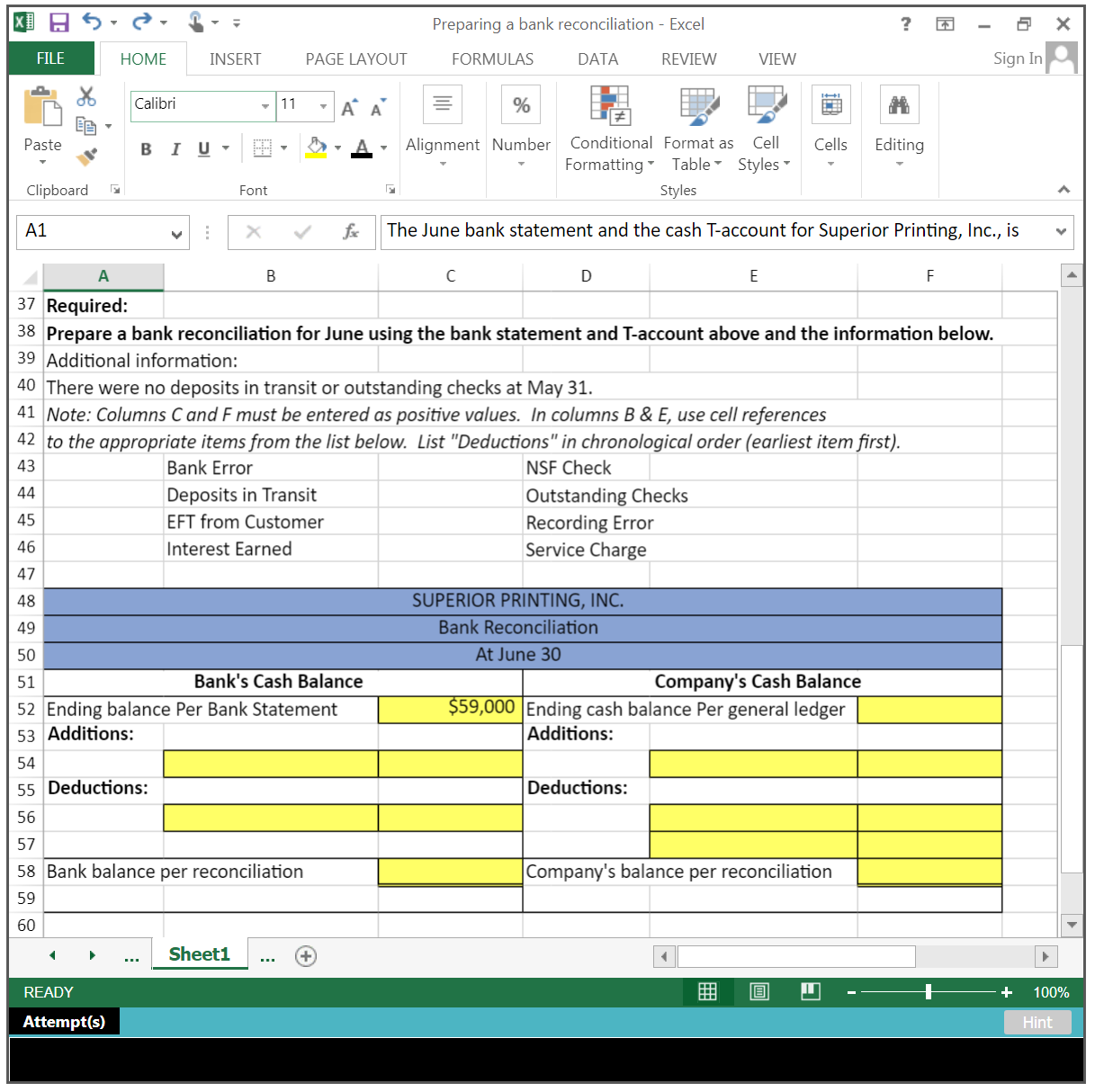 11 A A % Paste B I U Alignment Number Cells Editing