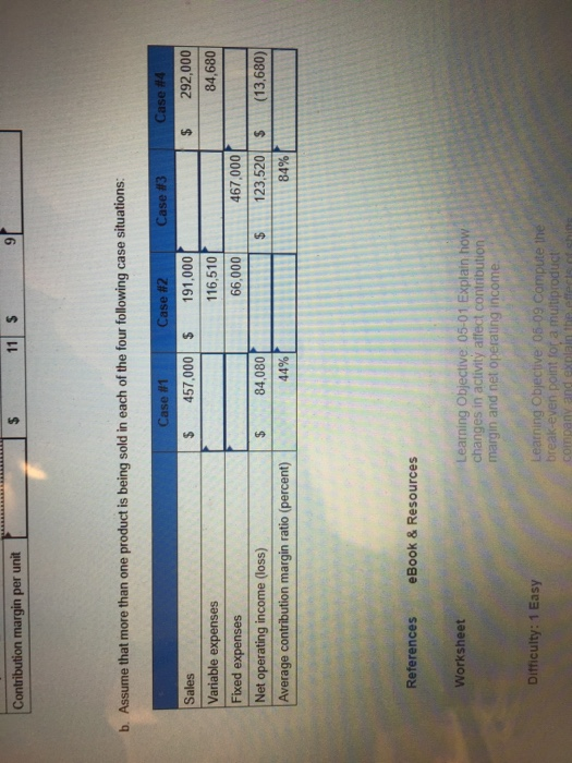 of the eight case situations below. Each case is independent of the