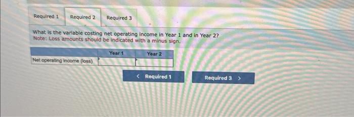 and in Year 2 ? Note: Loss amounts should be indicated with