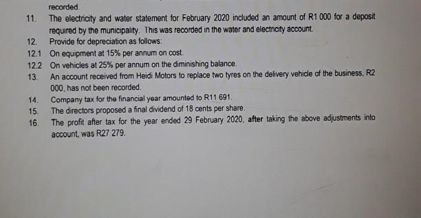 below were extracted from the accounting records of Dysan Limited on 29
