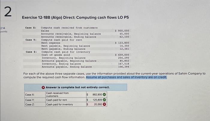 Unsure how to solve Case Z. I also tried $20,592 and that