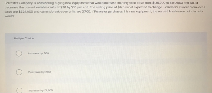 to earn $72,560 pretax income, how many units must be sold? Multiple