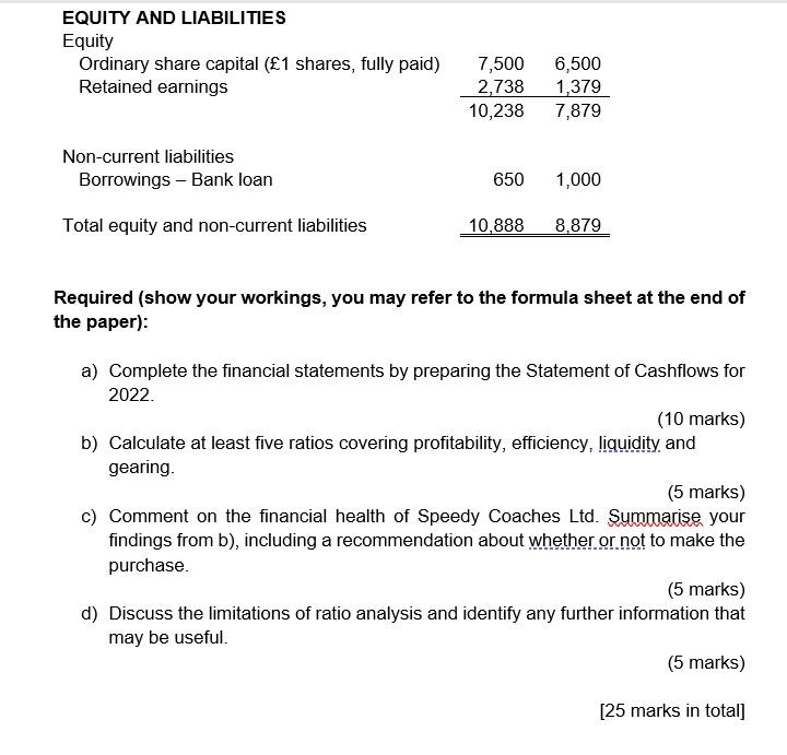 of appropriate accounting data. You are a financial analyst reviewing the draft