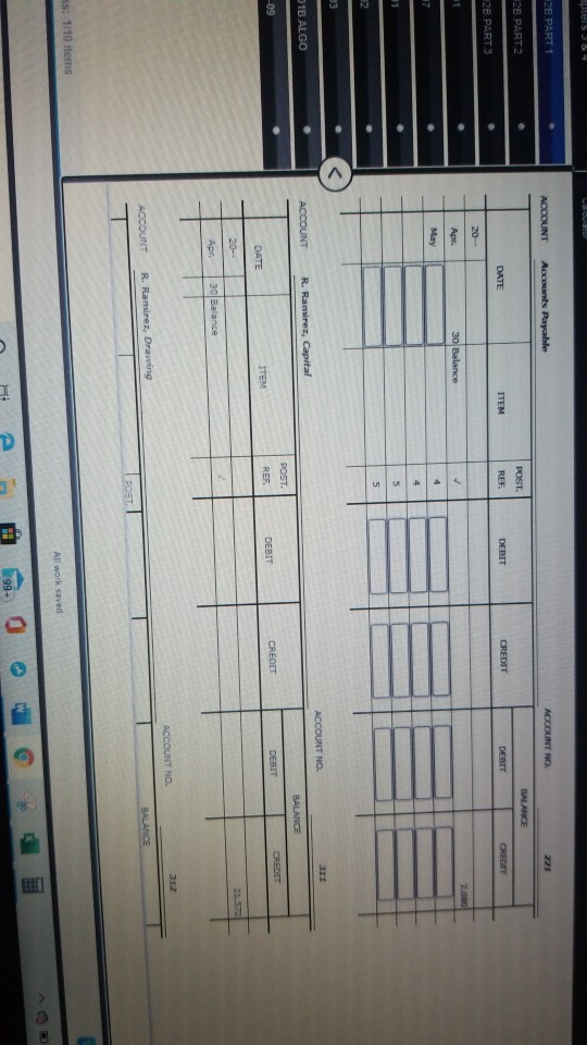 from a prior page or month. PART 2 GENERAL JOURNAL Page 1