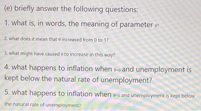the Phillips Curve is given by t=te+0.12ut and expected inflation is given