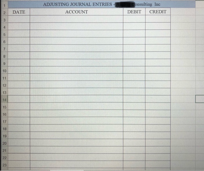 may need. Add the January journal entry information to the Worksheet in