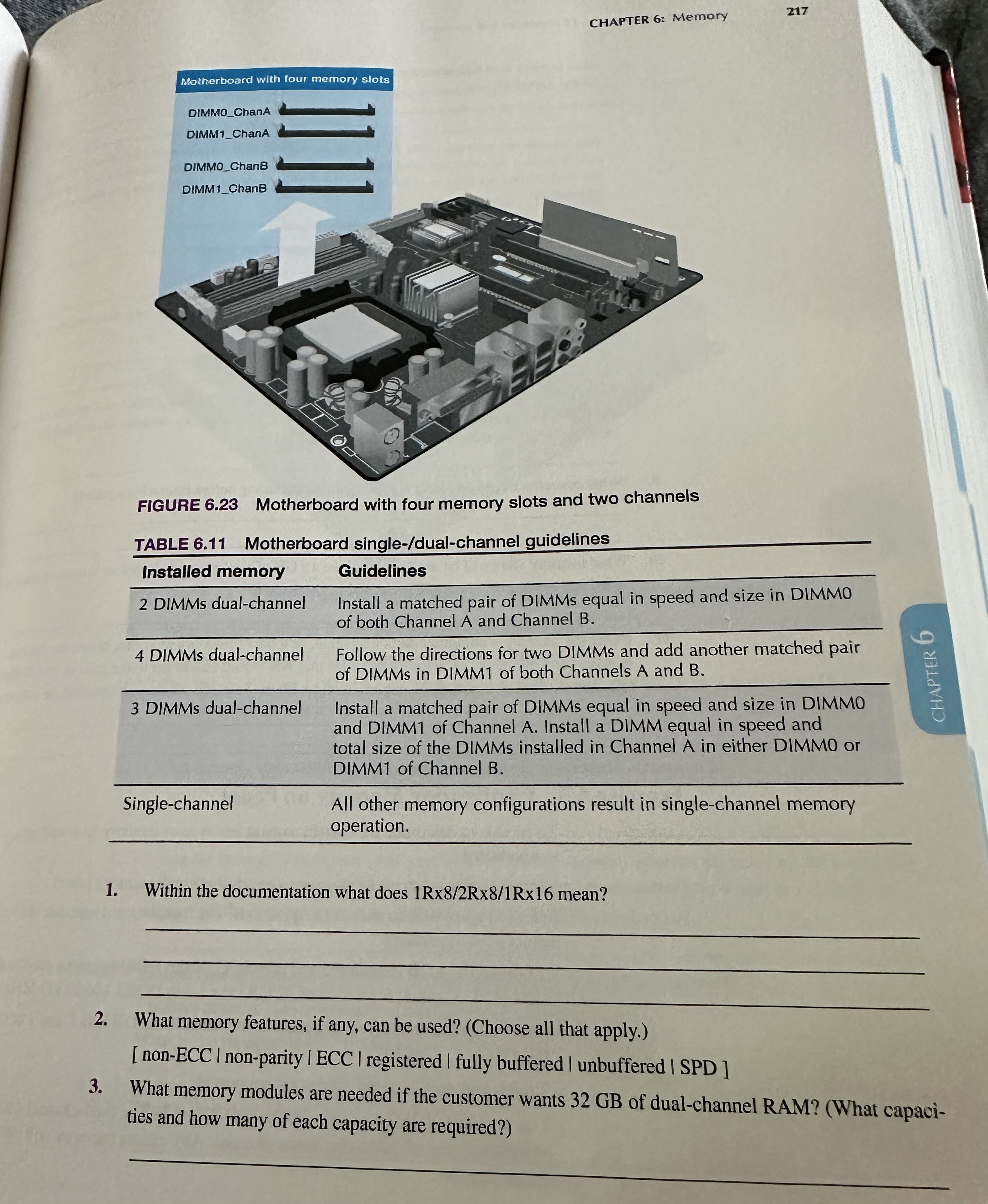  Exercise 6.2 Configuring Memory on Paper Objective: To be able to