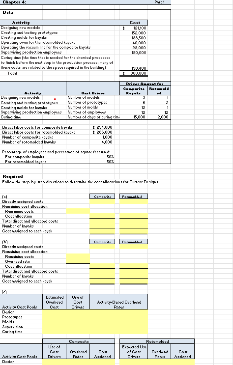  Clapter 4: Part 1 Data Required Follow the step-by-step directions to
