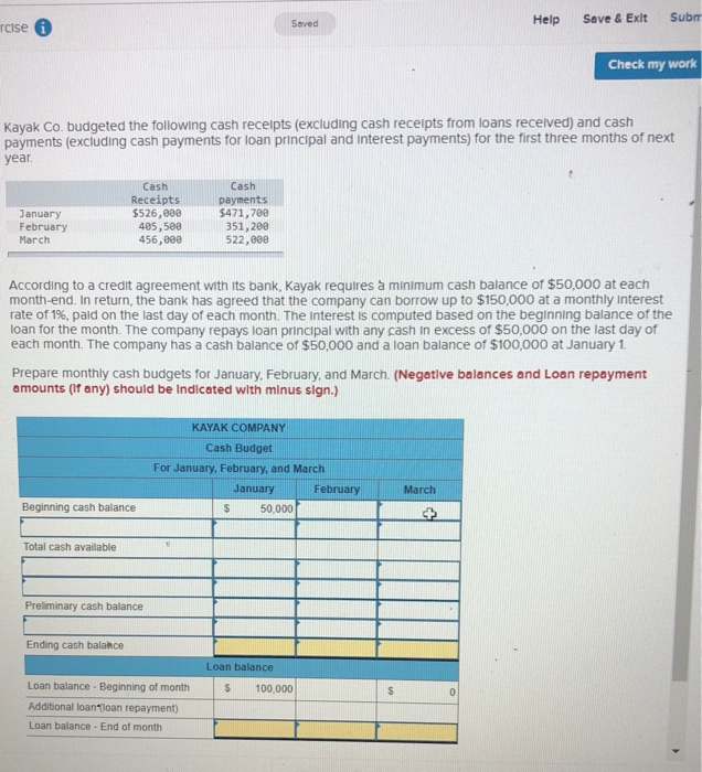  Help Save & Exit Soved Subre rcise 0 Check my work